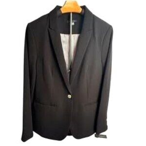 Women's Black Single-Button Blazer